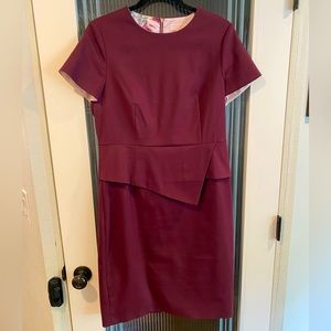 Like new TED BAKER peplum midi dress
